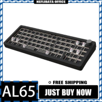 Black Snake AL65 Mechanical Keyboard Wireless Bluetooth Aluminum Custom Hot Swap 2.4G Wired Gaming Keyboard RGB Keyboard Kit