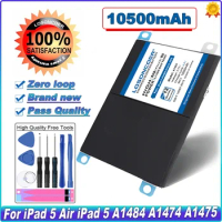 10500mAh A1484 Tablet Battery For iPad 5 Air Air 1 iPad5 A1474 A1475 A1484 A1476 A1822 A1823 A1893 A1954 Replacement Battery
