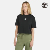 【Timberland】女款黑色短袖休閒T恤|A5RZX001-XS