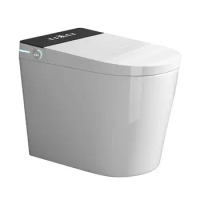 Multifunctionall Elongated Smart Toilet Built-in Bidet Water Tank No Water Pressure Limit LED Display Foot Sensing Toilet