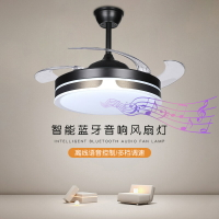 變頻客廳餐廳家用現代簡約帶電風扇吊燈隱形風扇燈吊扇燈批發