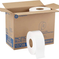 Pacific Blue Select 2-Ply Jumbo Jr. 9" Toilet Paper by GP PRO (Georgia-Pacific), 13728, 1,000 Linear Feet Per Roll, 8 Rolls Per