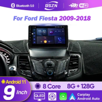 QSZN Car radio Android 12 auto For Ford Fiesta 2009 - 2018 Multimedia Player Wireless Carplay Auto Car Stereo 4G Wifi DSP 48EQ