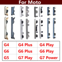 New For Moto G4 G6 G7 G8 Plus Play Side Volume Button + Power ON / OFF Buttton Key Set Replacement Parts