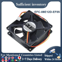 ใหม่ ตรงรุ่นกับ EFC 08E12D EF05 DC 12V 0.4A ขนาด 80x80x25 มม. พัดลมระบายความร้อน แบบ 3 ขา