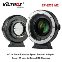 Viltrox EF-EOS M2 EF-M Lens Adapter 0.71x Focal Reducer Speed Booster Adapter for Canon EF Lens to EOS M Camera M6 M200 M5 M50