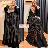 Kaftan Motif Nabila Rayon Jumbo Adem Nyaman Tebal Ld Jumbo Busui Gamis Dress Abaya Wanita Muslim Mew