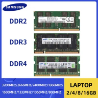 SAMSUNG Laptop Ram DDR4 DDR3 DDR2 16GB 8GB 4GB 2GB 3200 2666 2400 1866 1600 1333 1066 800 667MHz SAM