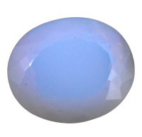 51.0 Ct White Opal Loose Gemstone with Brilliant Blue Fire