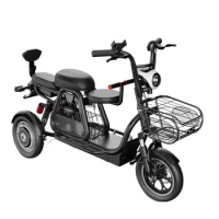 12inch 3-wheel Electric Bicycle Parent-child National Standard Electric Bike Household 48V Ebike With Baby Mother And Child