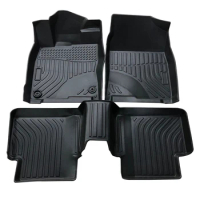 Car Foot Mat For Volkswagen Tiguan Jetta Golf Golf R Alltrack SportWagen 5-Seat TPE Rubber Waterproof Non-Slip Floor Pad