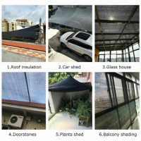 REDBUZZ Shade Sail Garden Sun Shade Net Penutup Kereta Sun Shade Net Luar Ruangan Anti-UV Awning Sun