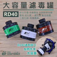 《工具職人》RD40大容量-活性碳濾毒罐 3M防毒面罩7502防護面具6200防塵濾棉 防疫醫療N95口罩6001過濾罐