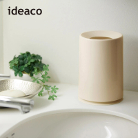 【日本ideaco】摩登圓形桌邊垃圾桶-1.2L(化妝台 洗手台 桌上 迷你 小型 纖形)