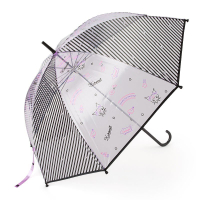 大賀屋 日貨 酷洛米 直傘 長傘 女傘 雨傘 傘 雨具 傘具 小雙星 KUROMI 三麗鷗 正版 L00011132