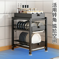 廚房置物架碗碟收納架瀝水架抽拉式下水槽放碗盤架碗筷收納盒碗柜
