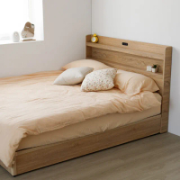【完美主義】Kim日系無印風書架型3.5尺單人床架兩件組(單人床/含床頭片/無床墊)