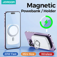 Joyroom 20W Mini Magnetic Powerbank PD Wireless Fast Charging 10000mAh Power Bank Portable External Battery With Ring Holder