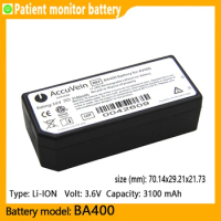 BA400 3100mAh 3.6v BA400 li-ion Battery For AccuVein AV400 / AV300 Skin Surface Peripheral Veins Vasculature Detector
