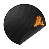 24 Inch Fire Pit Mat For Solo Stove Mesa - Fireproof Mat For Tabletop, Easy To Clean Oil Resistant Fire Pit Pad