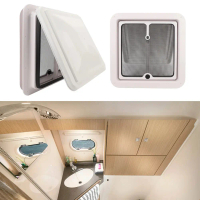 Ventilasi Atap RV Putih 340 x 340 mm dengan Jaring untuk Penyenapan Langit-langit Rumah Kecharaan