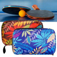 Training Protective Cover Sport Supplies Leaves Pattern Table Tennis Rackets Bag Ping Pong Paddles Case With Belt