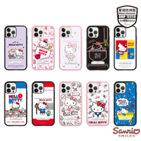 三麗鷗 x imos聯名款 Kitty iPhone 12&13 全系列 軍規防摔立架手機殼-凱蒂多圖可選01