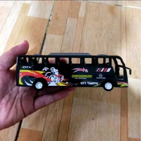 Mainan anak diecast mobil bus pariwisata pullback keren murah harga satuan perpcs miniatur bis wisat