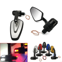 Motorcycle handle mirror with Turn LED signal light For DUCATI HYPERMOTARD 821 939 SP Hypermotard 950 / 950 SP