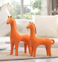 現代歐式簡約陶瓷馬擺件客廳家居室內裝飾品創意電視柜酒柜工藝品
