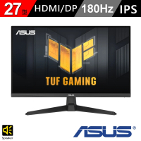 ASUS 華碩 TUF Gaming VG279Q3A 27型 IPS FHD 180Hz 電競螢幕(1ms/FreeSync/喇叭)