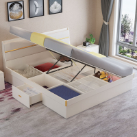 側開氣動高箱儲物床現代簡約臥室小戶型榻榻米1.8主臥雙人床