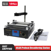 YIHUA 853A SMD BGA Rework Soldering Station Preheating Desoldering Welding Tools PCB Holder Rework Soldering Station Bottom Heat