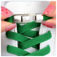 Shoelace Press Lock Shoelaces Without Ties Elastic Laces Sneaker 8Mm Widened Flat No Tie Shoe Laces Shoelace for Shoes