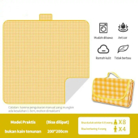 Tikar Pantai Anti Air/Alas Piknik/Tikar Piknik Lipat Anti Air Kain Oxf - kuning lemon