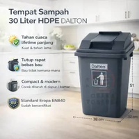 DALTON Tempat sampah 30 liter plastik HDPE Tempat sampah indoor Tempat sampah Dapur