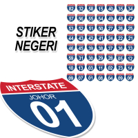 Interstate Route country sticker register number waterproof box motorcycle premium