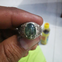 Natural zamrud origin brazil ring perak mewah