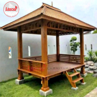 Gazebo Jati Minimalis Berbagai Ukuran 2x2 2x2 5 3x3 4x4 Natural Finish Kayu Jati Tua Berkualitas Cus