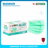 Masker Earloop Isi 50 Debu Motor Medis 3Ply 3 Ply Face Mask Disposable Single Use Cantol Cantel Box 