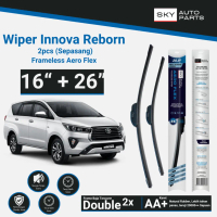 SKY Sepasang Frameless Wiper Kaca Mobil Innova Reborn 16 + 26 Inci - Frameless Aero Flex
