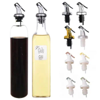 Olive Oil Sprayer Liquor Oil Dispenser ABS Lock Wine Pourer Flip Top Drink Wine Stopper Leak-proof Nozzle Kitchen Tools