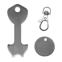 Key Ring Stainless Steel Shopping Trolley Token Keyring Pendant Coin Shopping Trolley Remover