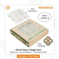 Box Lebaran Packaging Brownies Hampers Idul Fitri Dus Pie Sekat| CB 20 Zahra 4cm Box + Sekat 9
