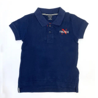 【NAUTICA KIDS】男童藍LOGO繡字POLO衫3-14歲(Nautica kids POLO衫)