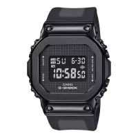 Casio Jam Tangan Wanita Casio G-Shock GM-S5600SB-1DR Square Metal Covered Ladies Black Digital Dial
