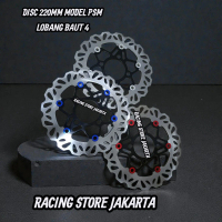 DISC PIRINGAN CAKRAM 220MM 220 MM DISK DEPAN MODEL GALFER PSM DAN KTC NON FLOATING PLUS BREKET BEAT 