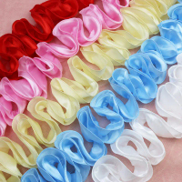 (1Yard/bag) 9cm Wavy Lace Fabric Ribbon Decoration Bouquet with Wedding Venue Design Romantic Warm