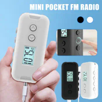 Pocket Fm Radio Portable Mini Dsp Radio 50-108mhz With Handheld Outdoor Lcd 3.5mm Sports Headphones Receiver Display Radios X2n0