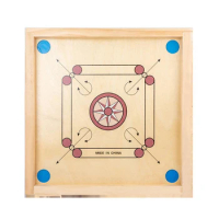 Carrom Board Game Desktop Hand Play Chess Parent-child Interactive Toys Round Wood Board Interactive Toys Puzzle Game